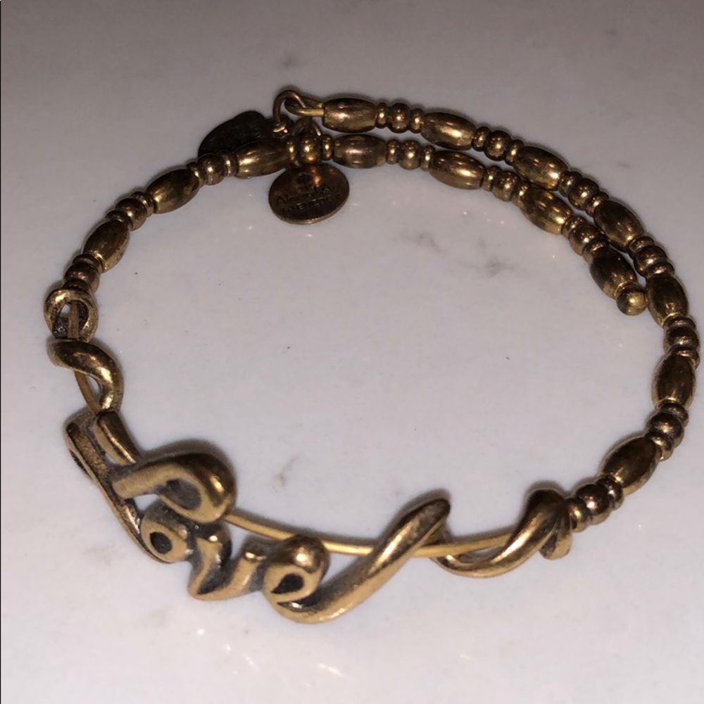 Alex And Ani Set Of 5 Stackable Bangles - image 4